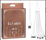Universal Compact 5-in-1 Multi-USB Charging Cable - Micro-USB ( Android/Windows Devices), Mini-USB and iOS 30-Pin ( iPhones/iPads) Flymaster Shop